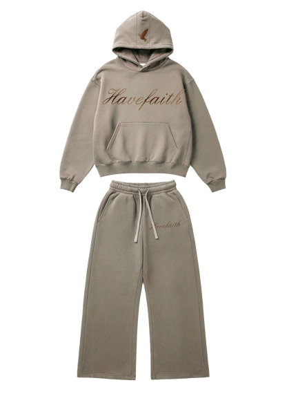 "TEN FE" — CONJUNTO DE SUDADERA CON CAPUCHA Y PANTALÓN DEPORTIVO PARA HOMBRE