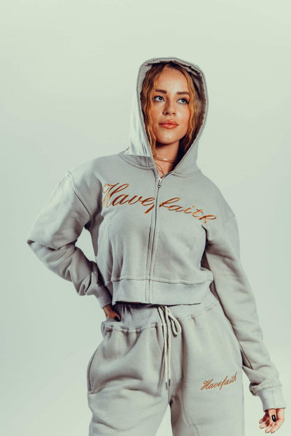 “TEN FE” — CONJUNTO DE PANTALONES DEPORTIVOS Y SUDADERA CON CAPUCHA PARA MUJER