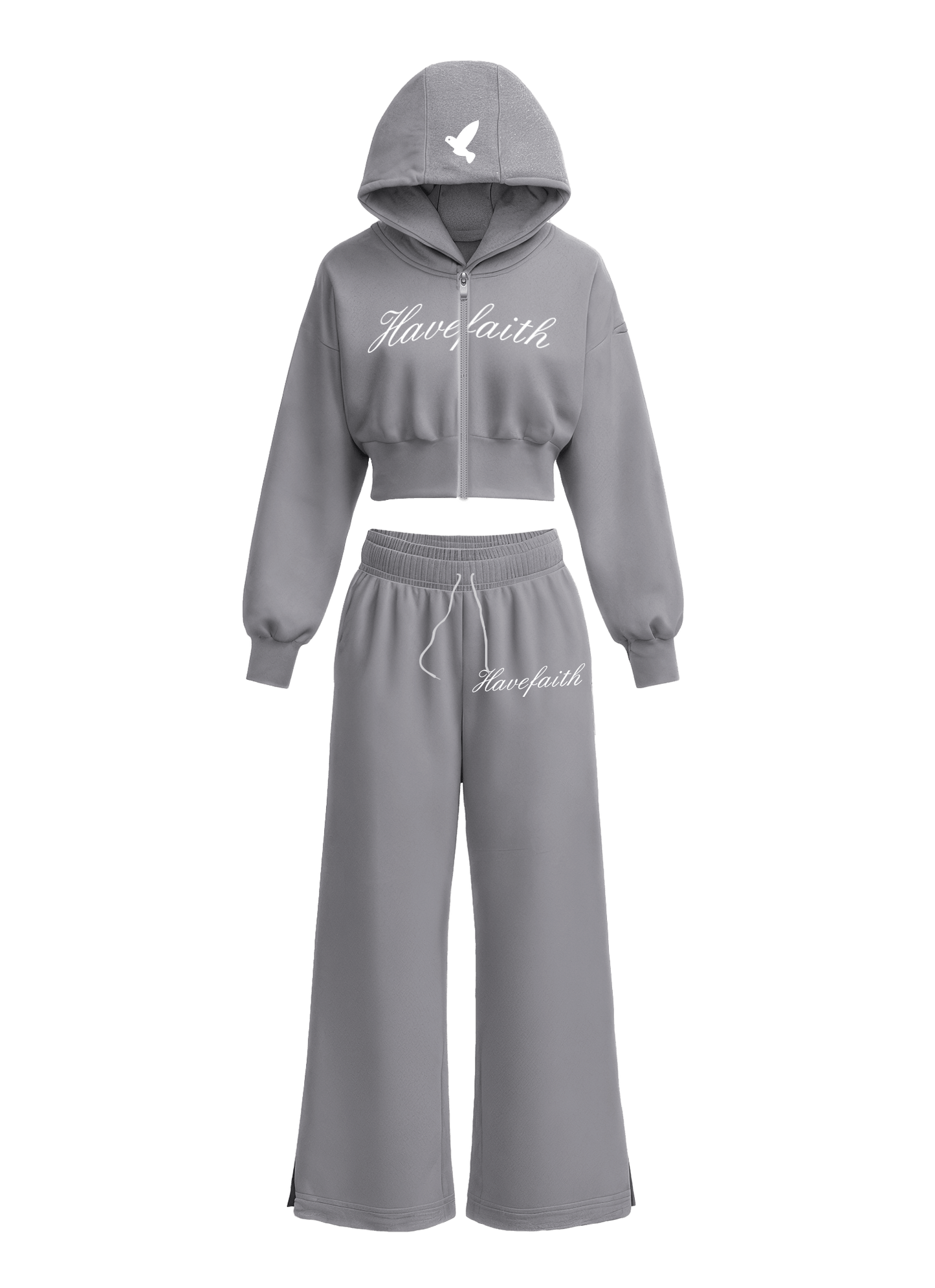 “TEN FE” — CONJUNTO DE PANTALONES DEPORTIVOS Y SUDADERA CON CAPUCHA PARA MUJER